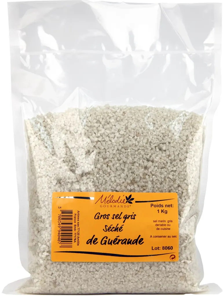 Gros sel gris séché de Guérande Sel sec 1 kg