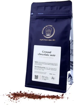 Ground chocolate noir pour chocolat chaud 500 g Valrhona