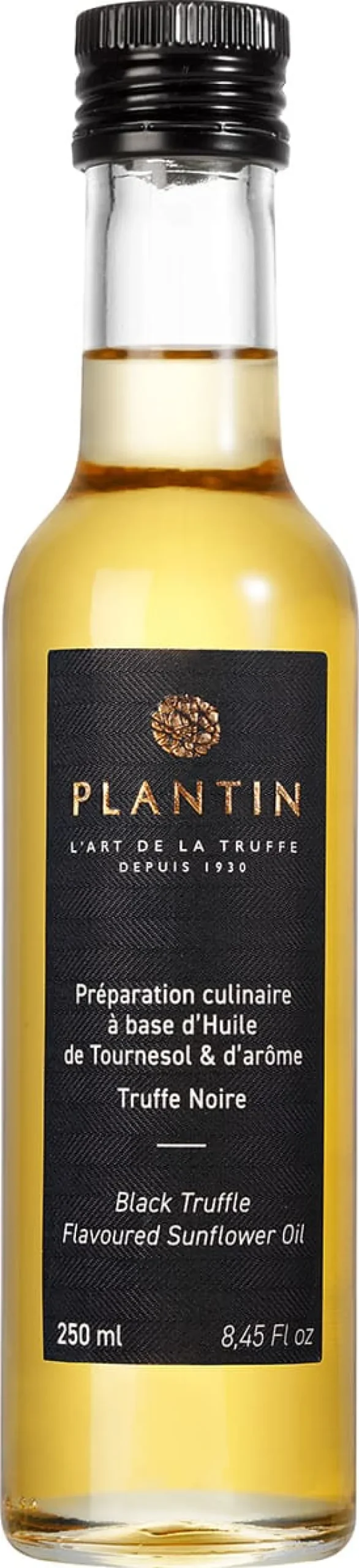 Huile de tournesol arôme truffe noire 250 ml Plantin