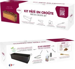 Kit Moule à pâté en croûte antiadhérent 30 x 8 x ht 8 cm Tellier