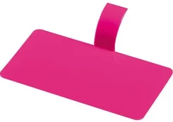 Languette plastique rectangle (x 100) fuchsia 10 x 5,5 cm