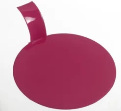 Languette plastique ronde (x 100) fuchsia Ø 8 cm