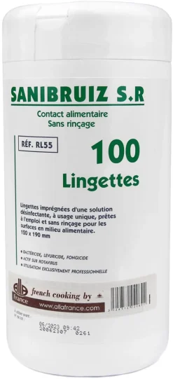 Lingettes de désinfection alimentaire Alla France