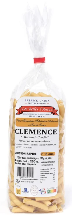 Macaroni coudé Clemence 250 g Les Belles D'Antan