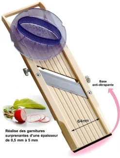 Mandoline Japonaise gamme Premium larg 6,4 cm BENRINER
