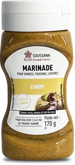 Marinade curry ananas coco 170 g DDM proche Soussana
