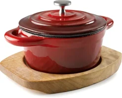 Mini-cocotte fonte rouge Ø 10 cm Lacor