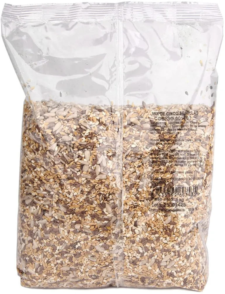 Mélange 5 graines Sésame, lin, tournesol 1 kg Ingredissimo