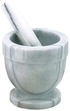 Mortier de cuisine en marbre avec pilon Ø 10 cm