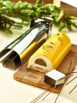 Moule à bûche démontable inox Grand modèle 30 cm x Ø 7,5 cm De Buyer