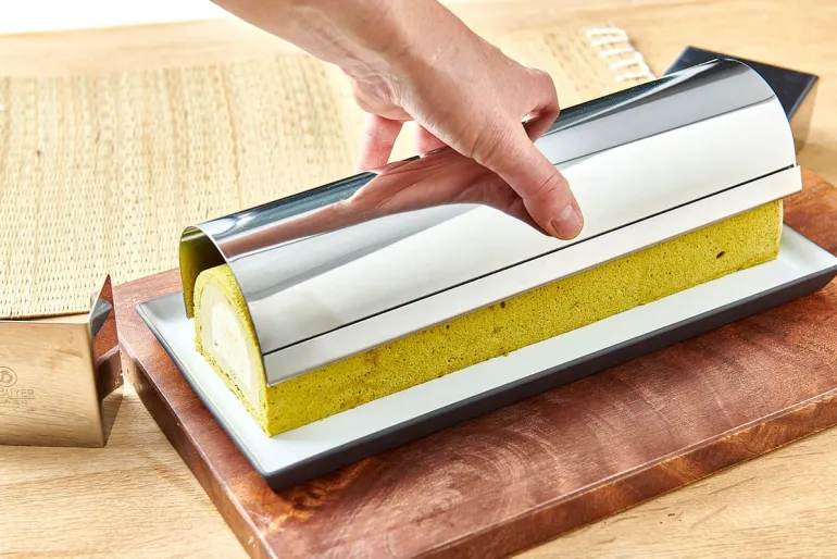 Moule à bûche démontable inox Grand modèle 30 cm x Ø 7,5 cm De Buyer