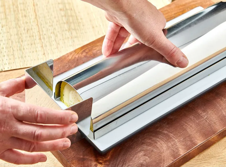 Moule à bûche démontable inox Grand modèle 30 cm x Ø 7,5 cm De Buyer