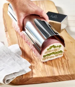 Moule à bûche démontable inox Grand modèle 30 cm x Ø 7,5 cm De Buyer