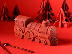 Moule à bûche silicone Locomotive de Noël 25 x 8 cm Pavoni