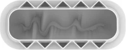 Moule à bûche silicone Slope 25 x 8 x ht 8 cm Silikomart