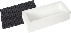 Moule à bûche silicone Tapis tressé 25 x 9 cm Silikomart