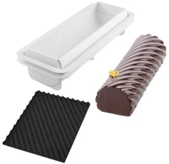 Moule à bûche Spiral roll tapis torsadé 25 x 8 cm Silikomart