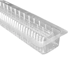 Moule à bûche strié fond plat (x 12) long 50,9 cm 4,9 x 4 cm Mallard Ferrière