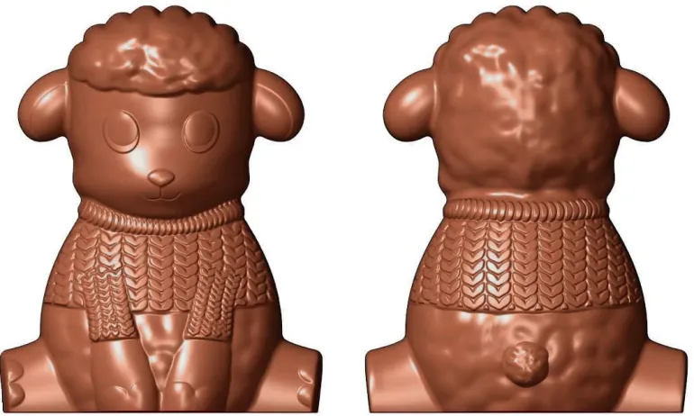 Moule chocolat agneau en tricot