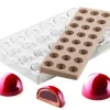 Moule chocolat avec insert 24 demi-sphères Ø 3,1 cm 27,5 x 17,5 cm Silikomart