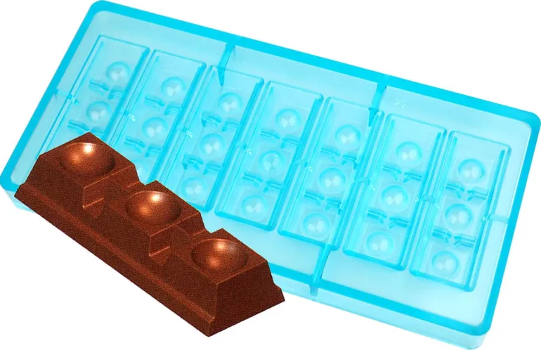 Moule chocolat 7 barres demi-sphère