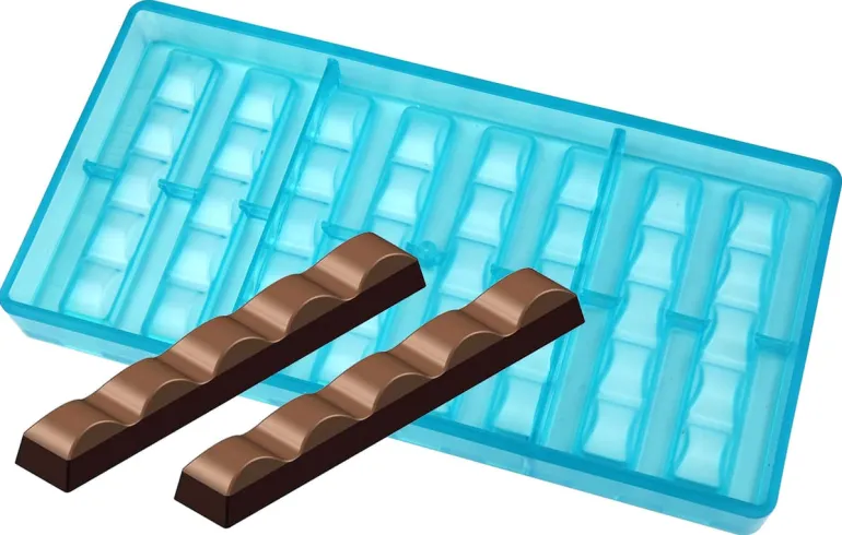 Moule chocolat 8 barres ondulées