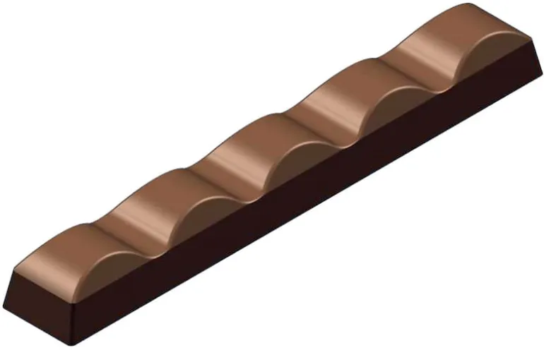 Moule chocolat 8 barres ondulées
