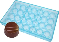 Moule chocolat 28 bonbons striés