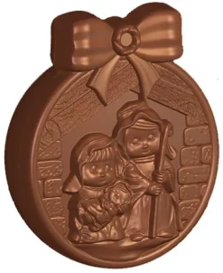Moule chocolat boule avec nativité