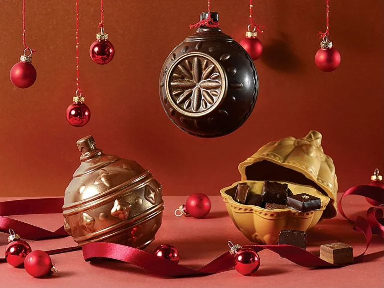 Moule chocolat boules de noël Pavoni