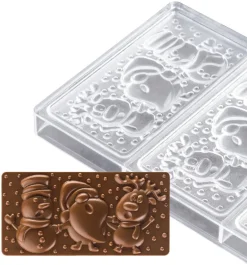 Moule chocolat Christmas Friends 3 tablettes Pavoni