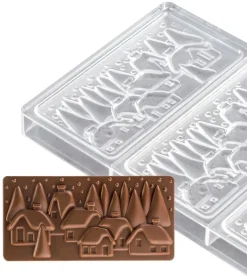 Moule chocolat Christmas Village 3 tablettes Pavoni