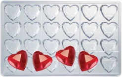 Moule chocolat coeur diamant