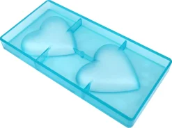 Moule chocolat 2 coeurs 9,5 x 10 cm
