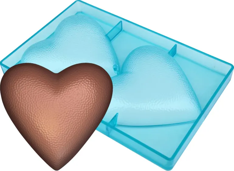 Moule chocolat 2 coeurs 14 x 13 cm