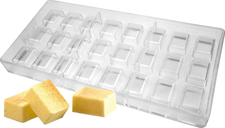 Moule chocolat 24 coques rectangles