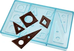 Moule chocolat 4 décors géométriques