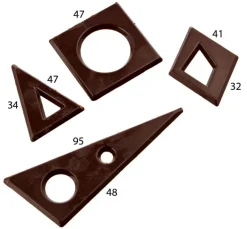 Moule chocolat 4 décors géométriques