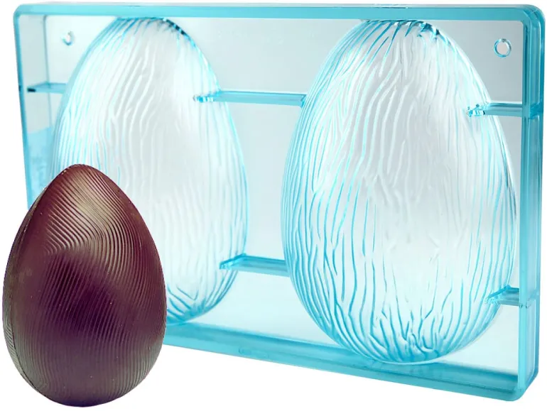 Moule chocolat 2 demi-coquilles striées
