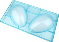 Moule chocolat demi-oeuf lisse 2 empreintes 17 x 11 cm