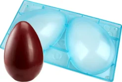 Moule chocolat demi-oeuf lisse 2 empreintes 20 x 14,3 cm