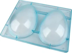 Moule chocolat demi-oeuf lisse 2 empreintes 23 x 16 cm