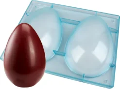 Moule chocolat demi-oeuf lisse 2 empreintes 23 x 16 cm