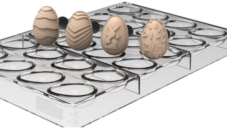Moule chocolat 24 demi-oeufs 4 cm