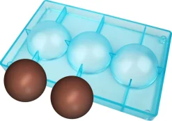 Moule chocolat 3 demi-sphères Ø 8 cm