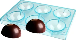Moule chocolat 6 demi-sphères Ø 7 cm