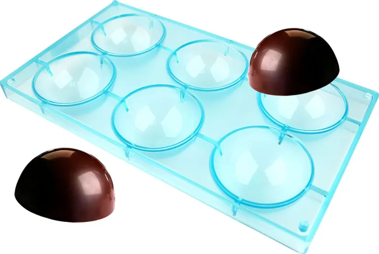 Moule chocolat 6 demi-sphères Ø 9,2 cm