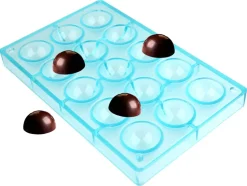 Moule chocolat 15 demi-sphères Ø 4,1 cm