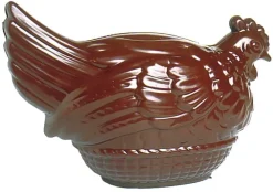 Moule chocolat double Grande poule dans son panier