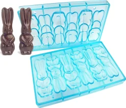 Moule chocolat double 6 lapins